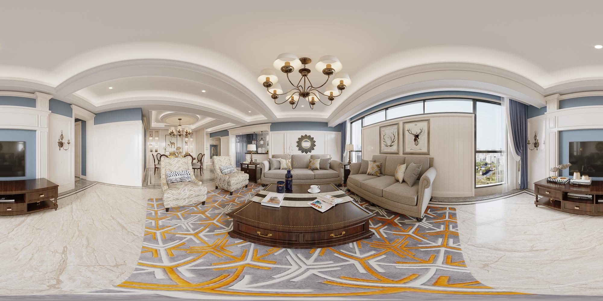 新业大厦5-1805客厅全景