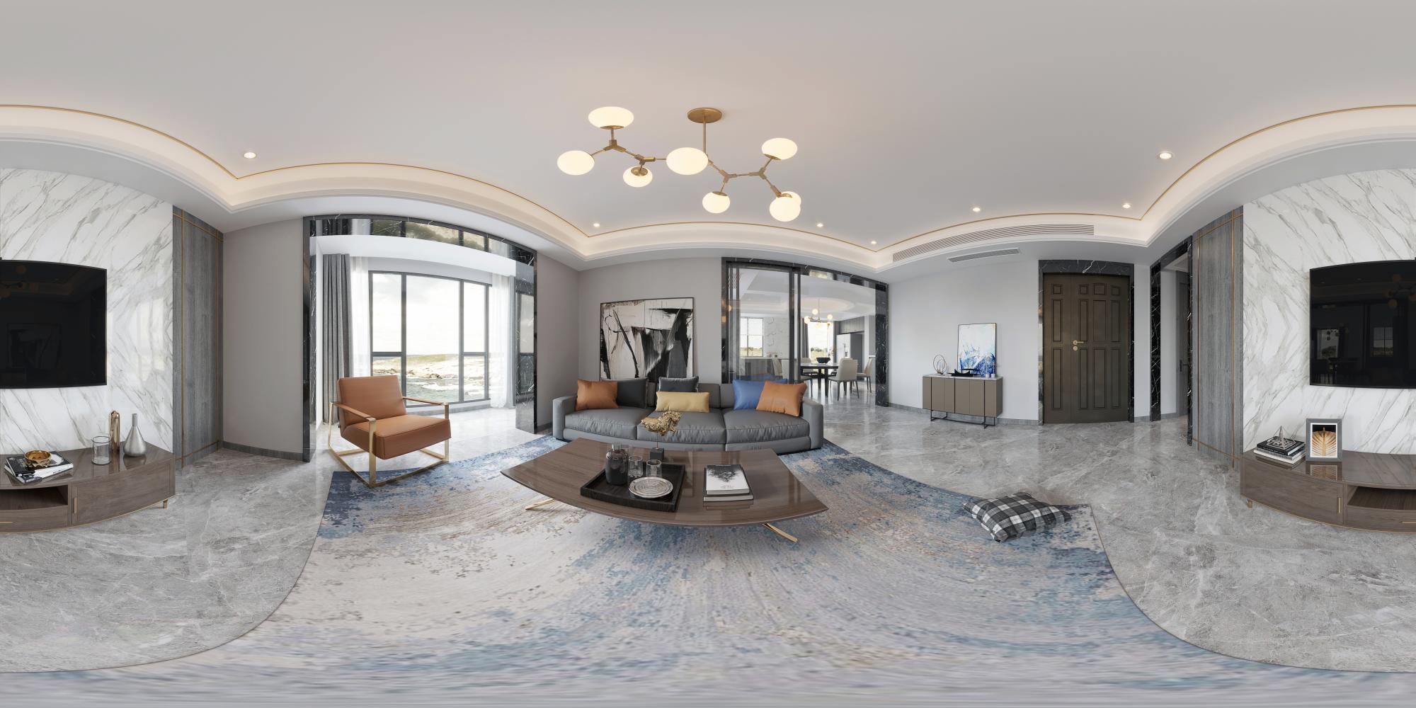 方达家园3-1602客厅全景