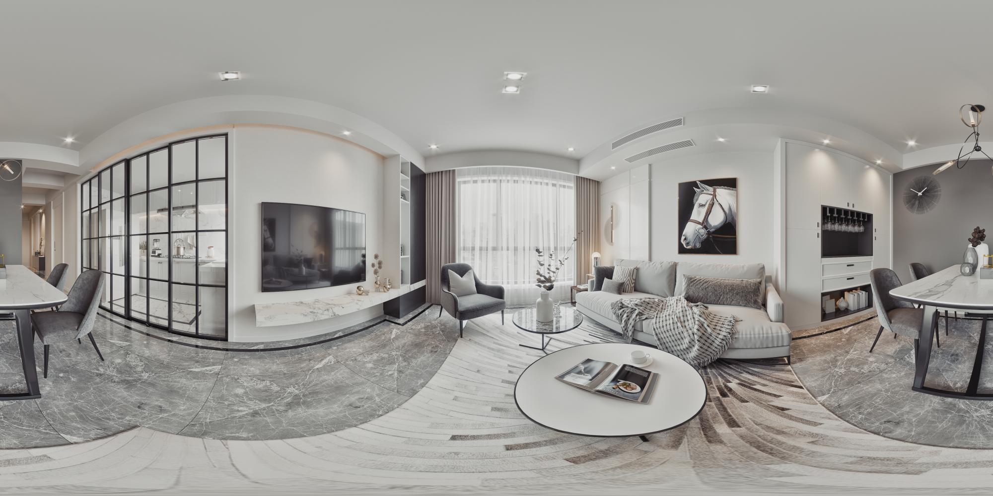 大发二期3-1402客厅全景